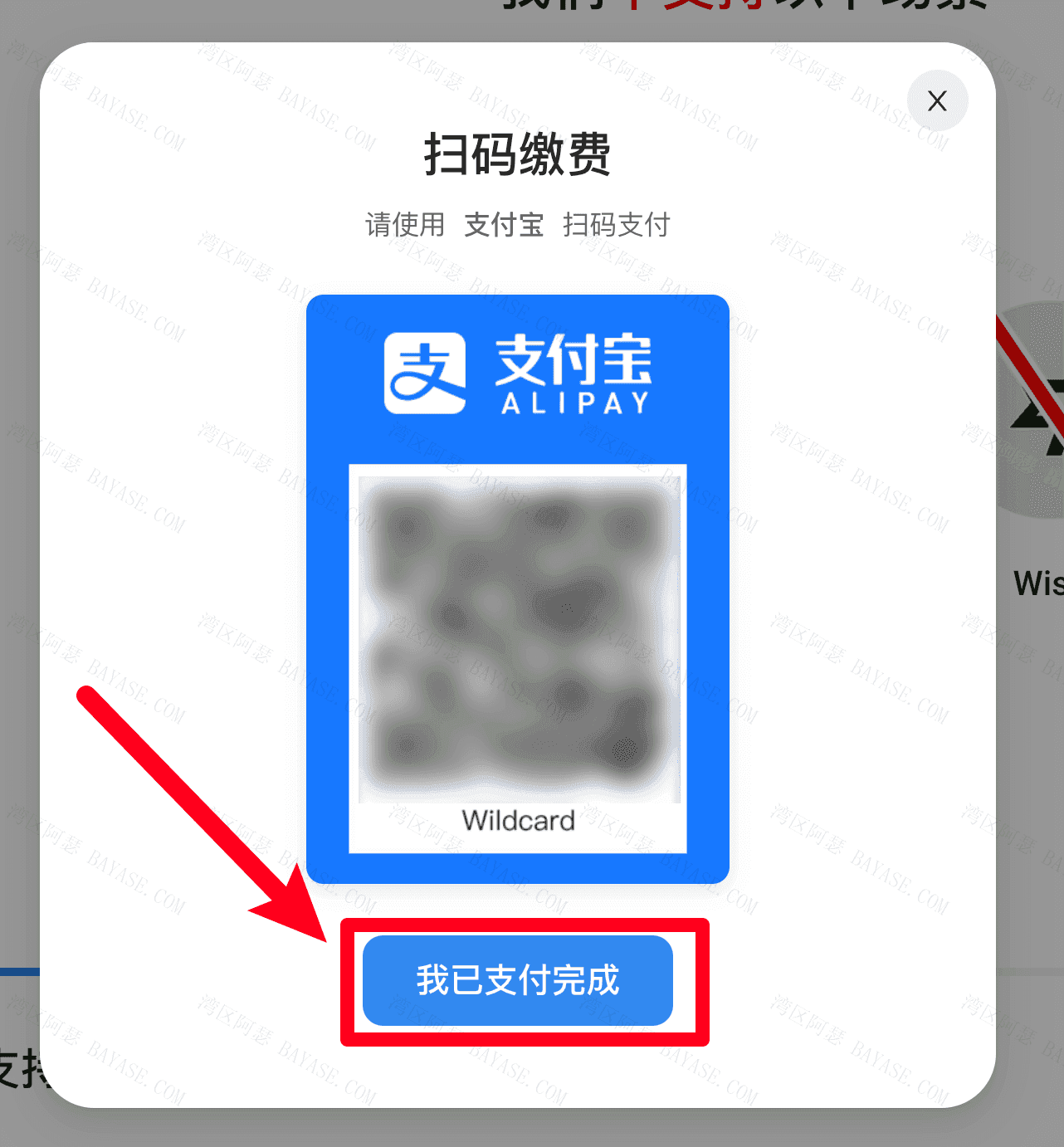 wildcard支持支付宝直接购买