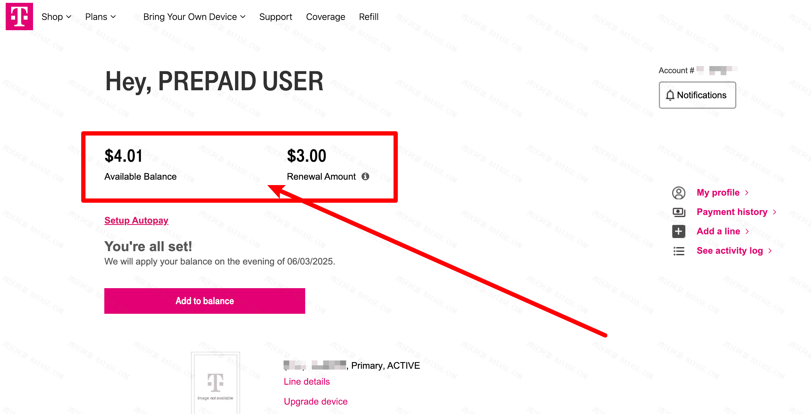 t-mobile帐户信息